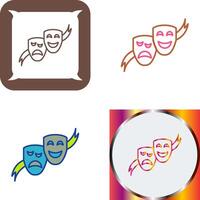 Theater Masks Icon Design vector