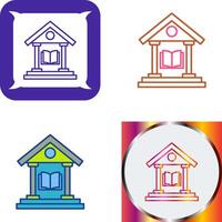 Library Icon Design vector