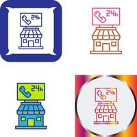 24 hours Icon Design vector