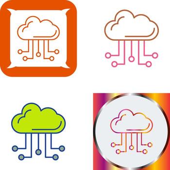 diseño de icono de computación en la nube vector