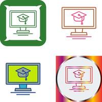 Online Course Icon Design vector