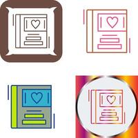 Wedding Album Icon Design vector