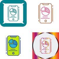 Pie Chart Icon Design vector
