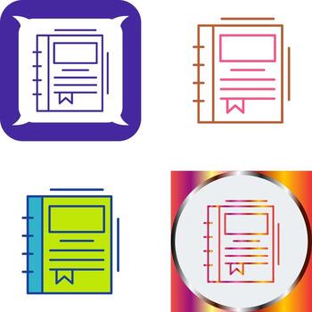 Spring Notebook Icon Design vector