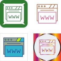 web navegador icono diseño vector