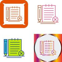 Unchecked Notes Icon Design vector