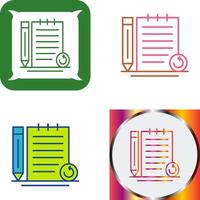 vuelto a comprobar notas icono diseño vector