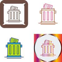 Trash List Icon Design vector