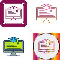 Online Learning Icon Design vector