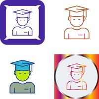 graduado estudiante icono diseño vector