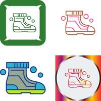 Ski Boots Icon Design vector