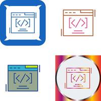 diseño de icono de codificación web vector