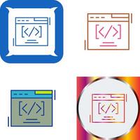 Web Coding Icon Design vector