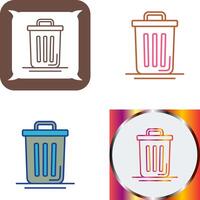 Trash Can Icon Design vector