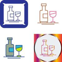 Wine Bottle Icon Design vector