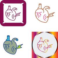 Heart Attack Icon Design vector