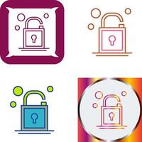 Open Lock Icon Design vector