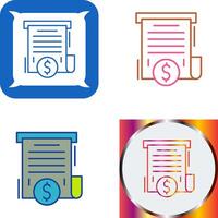 Bill Icon Design vector