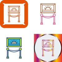 Painting Exhibit Icon Design vector