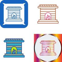 Fireplace Icon Design vector