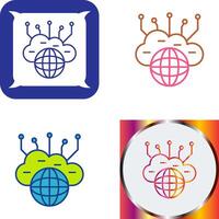 Computing Cloud Icon Design vector