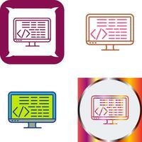 Coding Icon Design vector