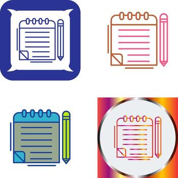 diseño de icono de bloc de notas vector