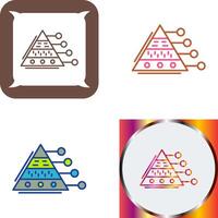 Pyramid Graph Icon Design vector