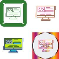 Coding Icon Design vector