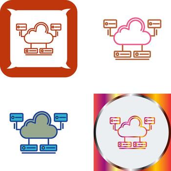 Cloud Database Icon Design vector