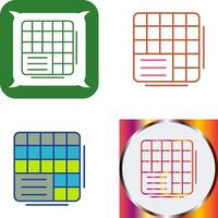 Table Data Icon Design vector