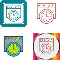 Wall Clock Icon Design vector