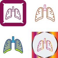 Lungs Icon Design vector