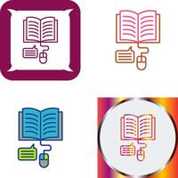 Online Learning Icon Design vector