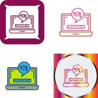 Digital Learning Icon Design vector