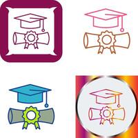 graduación icono diseño vector