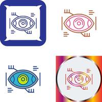 Eye Recongnition Icon Design vector