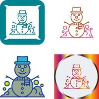 Snowman Icon Design vector