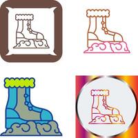 Snow Boots Icon Design vector