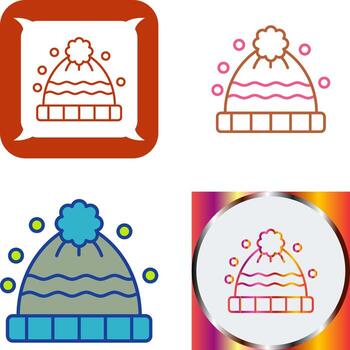 Winter Hat Icon Design vector