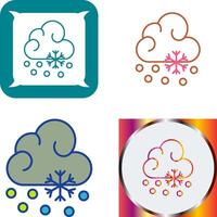 Snow Fall Icon Design vector