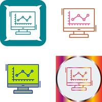 Line Chart Icon Design vector