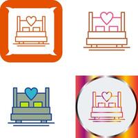 diseño de icono de cama doble vector