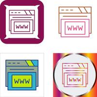 Www Icon Design vector