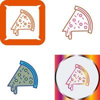 Pizza rebanada icono diseño vector