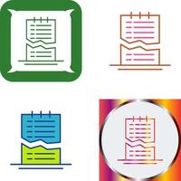 Corrupted List Icon Design vector