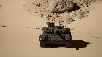 Tank Maneuvers Through Sandy Field video