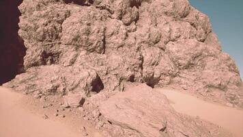 Sculpted Rocks Amid Desert Landscape video