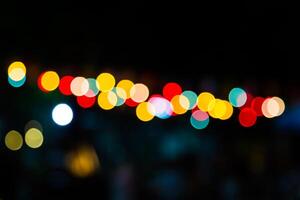 Color Bokeh against a dark photo