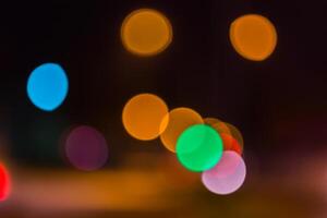 Multicolored defocused lights photo